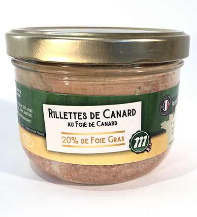 Rillettes de Canard au Foie de Canard, 20% foie gras)